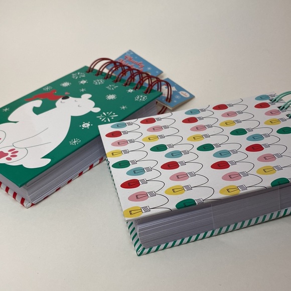 Set of 2 Christmas spiral notepads NWT! - Picture 4 of 12